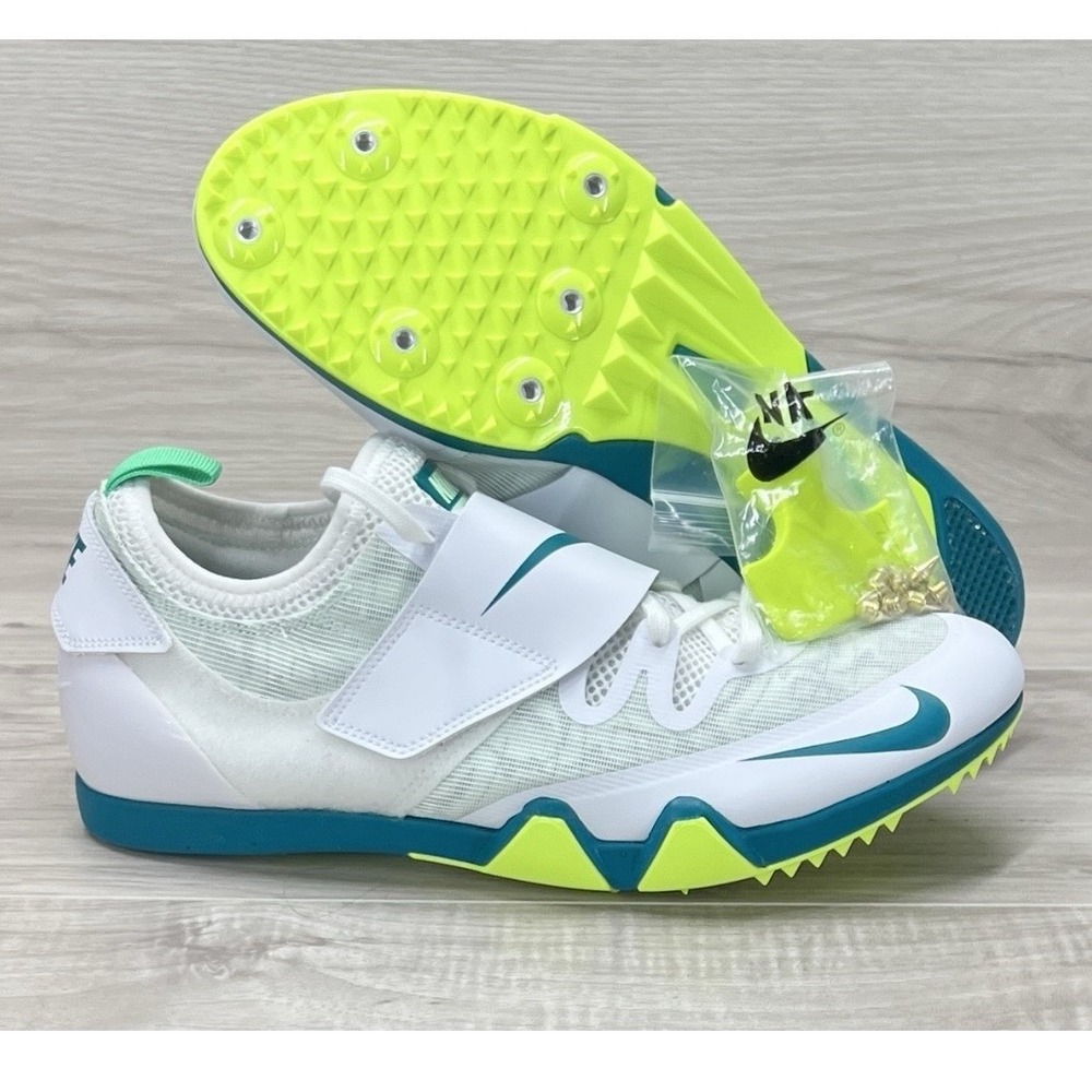 Nike Zoom Pole Vault PV Elite White Spikes Track Shoes Sz 10.5 NEW FZ9649 100